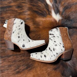 Myra Bag Spotted Cowhide Ankle Boots